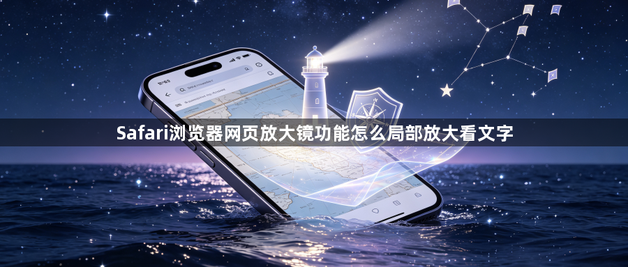 Safari浏览器网页放大镜功能怎么局部放大看文字1