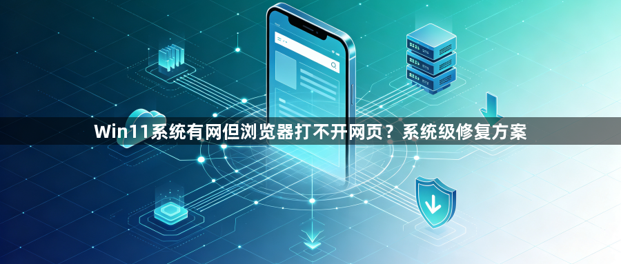 Win11系统有网但浏览器打不开网页？系统级修复方案1
