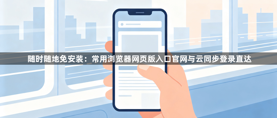 随时随地免安装:常用浏览器网页版入口官网与云同步登录直达1