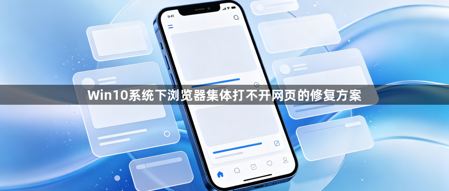 Win10系统下浏览器集体打不开网页的修复方案1