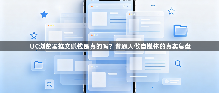 UC浏览器推文赚钱是真的吗？普通人做自媒体的真实复盘1