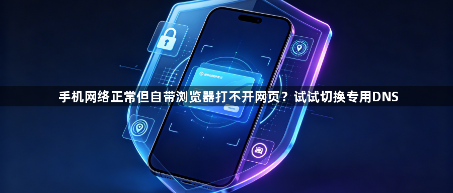手机网络正常但自带浏览器打不开网页?试试切换专用DNS1