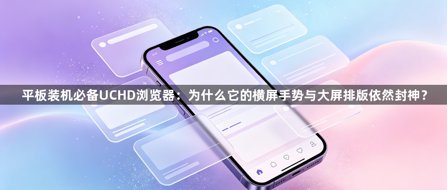 平板装机必备UCHD浏览器：为什么它的横屏手势与大屏排版依然封神？1