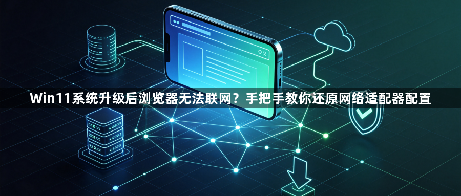 Win11系统升级后浏览器无法联网？手把手教你还原网络适配器配置1
