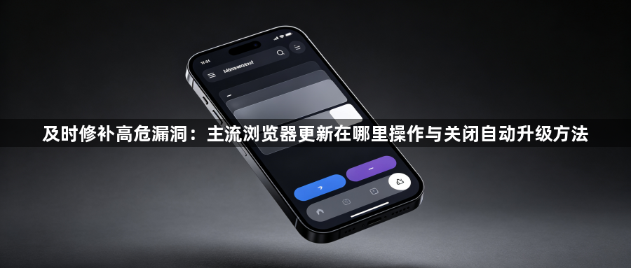 及时修补高危漏洞：主流浏览器更新在哪里操作与关闭自动升级方法1