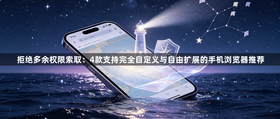 拒绝多余权限索取：4款支持完全自定义与自由扩展的手机浏览器推荐1