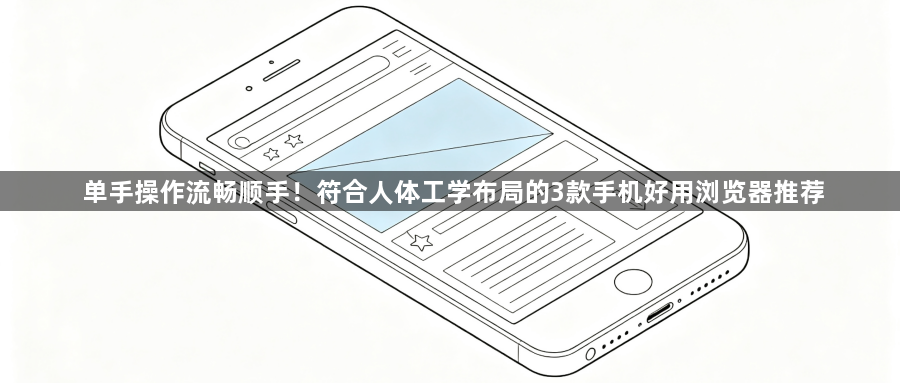 单手操作流畅顺手！符合人体工学布局的3款手机好用浏览器推荐1