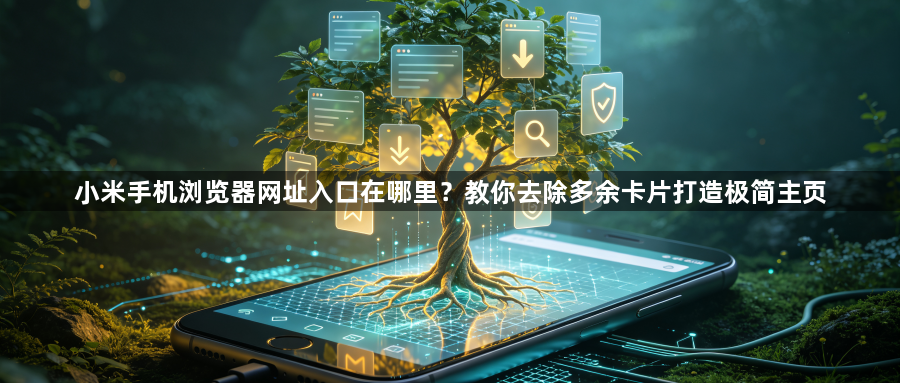 小米手机浏览器网址入口在哪里？教你去除多余卡片打造极简主页1