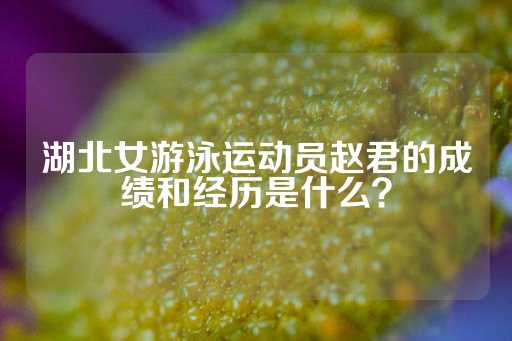 湖北女游泳运动员赵君的成绩和经历是什么？