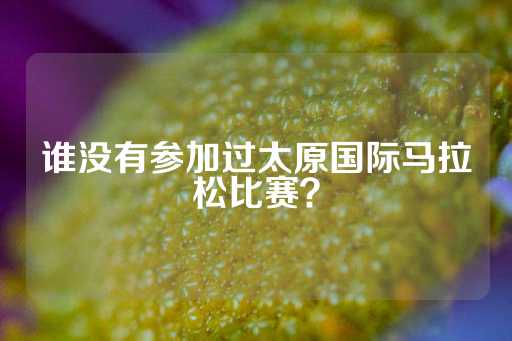 谁没有参加过太原国际马拉松比赛？-第1张图片-皇冠信用盘出租